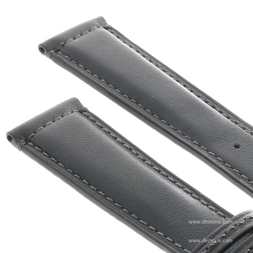 Cinturino Pelle Cuoio Inglese Nero opaco 20/16 mm B43B classico