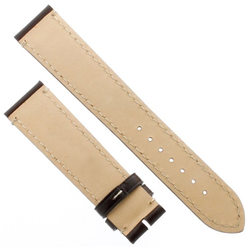 Cinturino Pelle Vitello Marrone Moka 20/18 mm B35B classico cucitura chiara