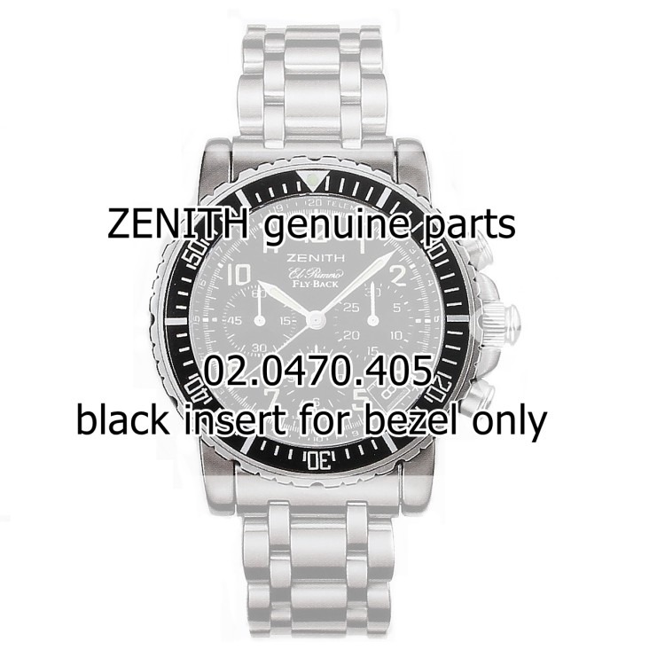 Zenith  inserto lunetta serigrafia nero per 02.0470.405  El Primero Rainbow Flyback