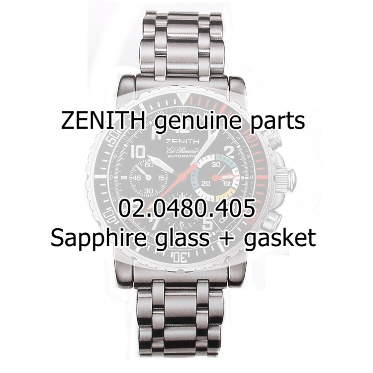Zenith vetro zaffiro antiriflesso + giunto per 02.0480.405  El Primero Rainbow Flyback