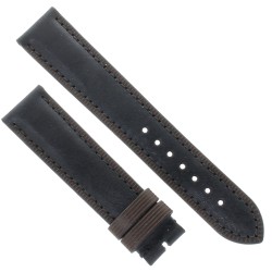 Cinturino Pelle Vitello Bordo Merlato Nero opaco 18/16 mm B40B classico