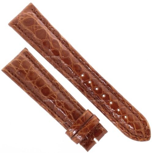 Cinturino Coccodrillo Marrone Gold Lucido 22/18 mm per Breitling