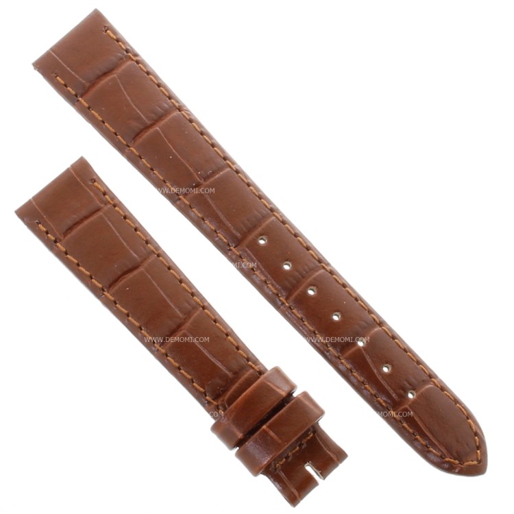 Longines Cinturino stampa alligatore marrone opaco 15/12 mm
