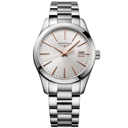 Longines CONQUEST Classic L2.386.4.72.6 Quarzo 34 mm Argentè.