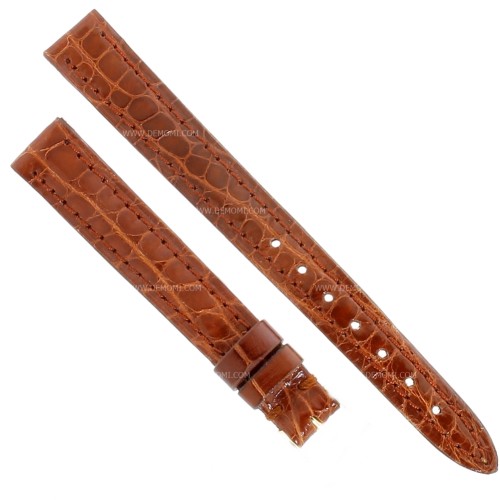 Cinturino Coccodrillo Marrone Gold Lucido 12/10 mm B30B forma classica