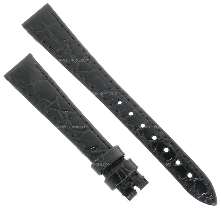 Cinturino Stampa Alligatore Nero Opaco 14/10 mm B30B classico