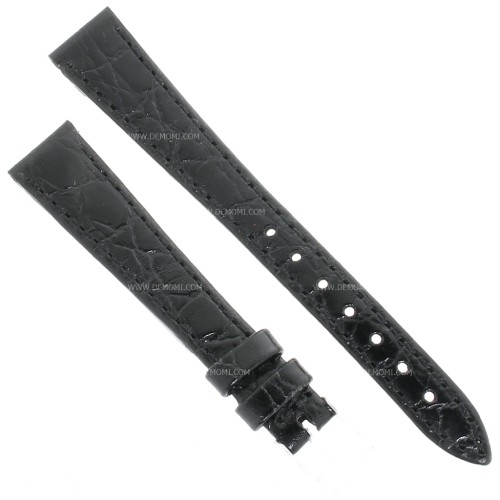 Cinturino Stampa Alligatore Nero Opaco 14/10 mm B30B classico
