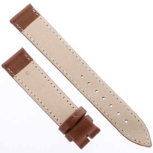 Cinturino Pelle Agnello Marrone Goldopaco 18/16 mm B27B Piatto classico