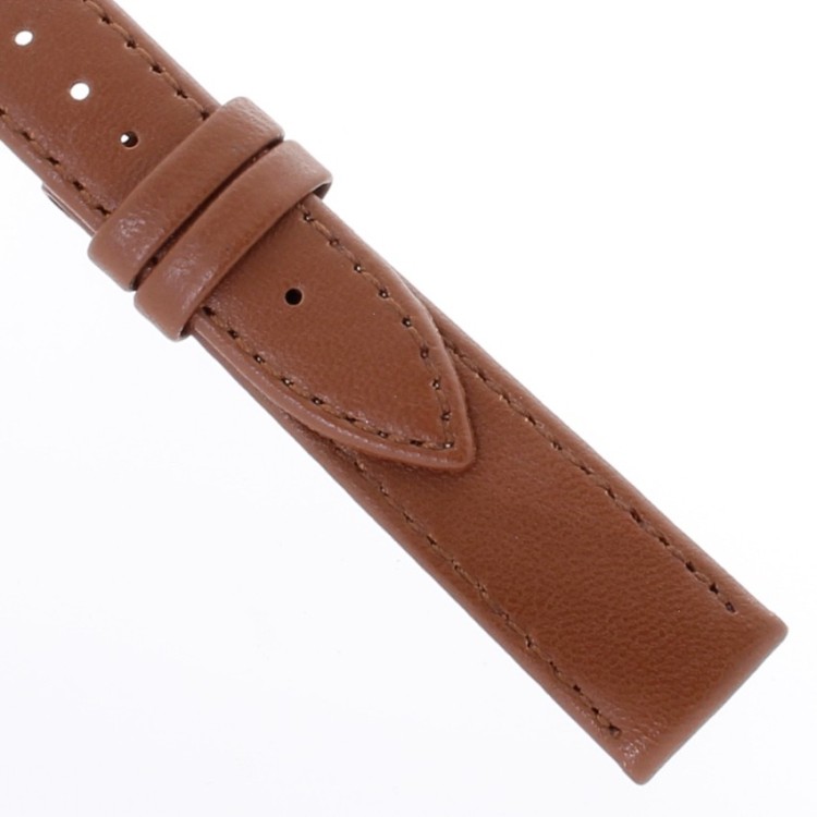 Cinturino Pelle Agnello Marrone Goldopaco 18/16 mm B27B Piatto classico