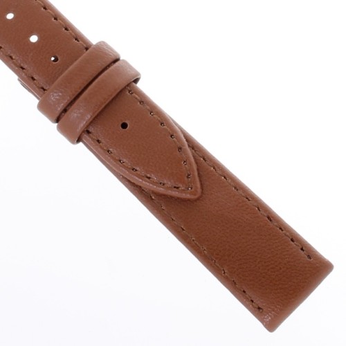 Cinturino Pelle Agnello Marrone Goldopaco 18/16 mm B27B Piatto classico