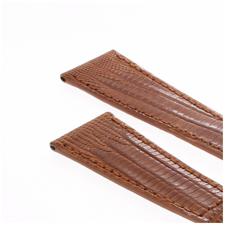 Cinturino Sartoriale Lucertola Tejus Marrone Lucido 20/14 mm B22B forma classica