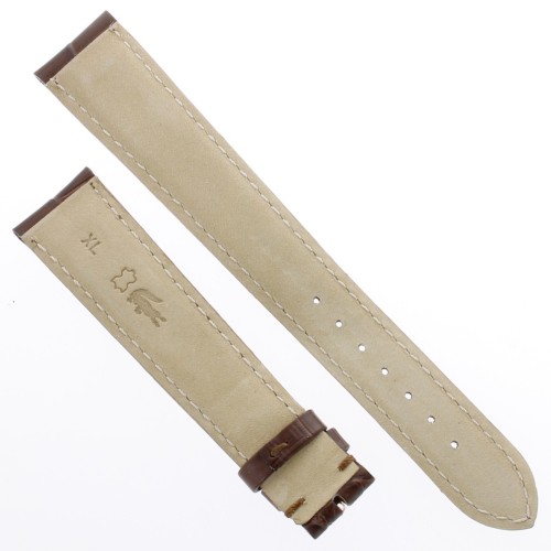 Cinturino XL Alligatore Marrone Opaco 20/16 mm forma classica
