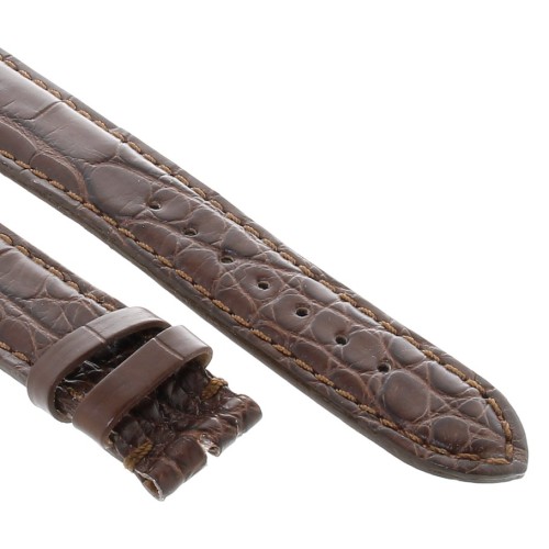 Cinturino XL Alligatore Marrone Opaco 20/16 mm forma classica