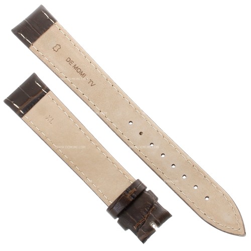 Cinturino XL Stampa Alligatore Marrone Moka Opaco 20/18 mm classico