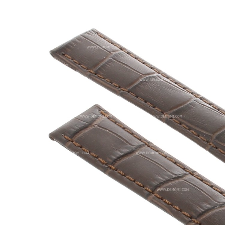 Cinturino XL Stampa Alligatore Marrone Moka Opaco 20/16 mm classico