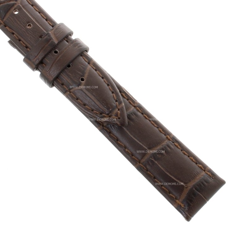 Cinturino XL Stampa Alligatore Marrone Moka Opaco 20/16 mm classico