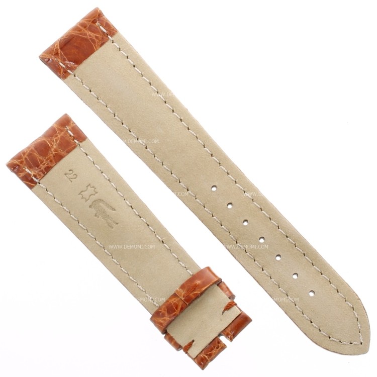 Cinturino Coccodrillo Marrone Gold Lucido 22/18 mm per Breitling