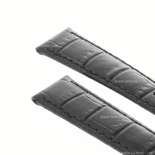 Longines Cinturino stampa alligatore nero opaco 15/12 mm