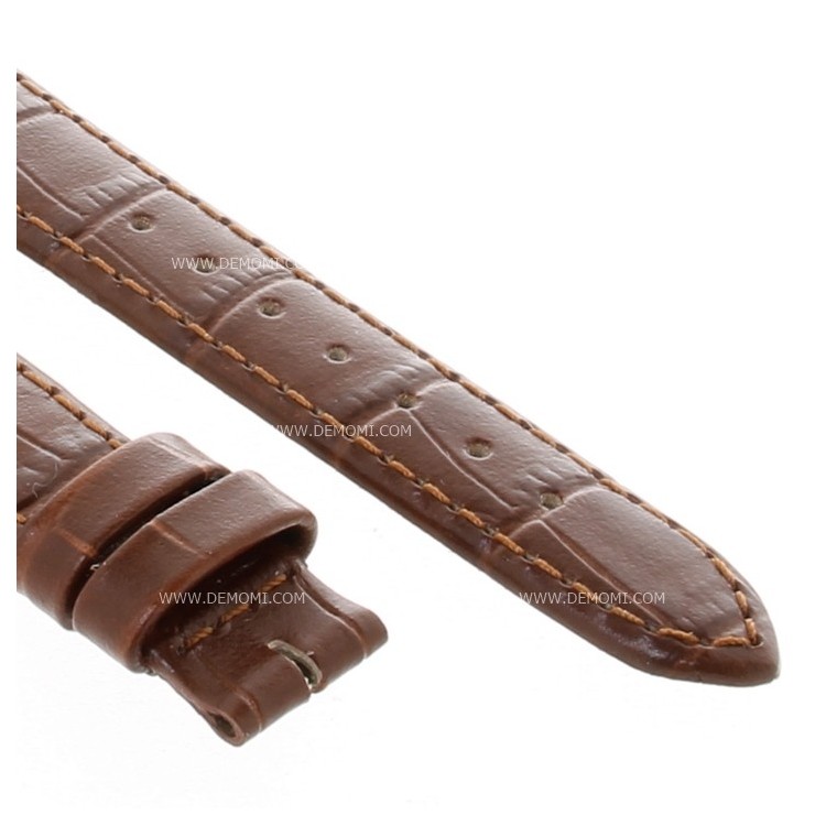 Longines Cinturino stampa alligatore marrone opaco 15/12 mm