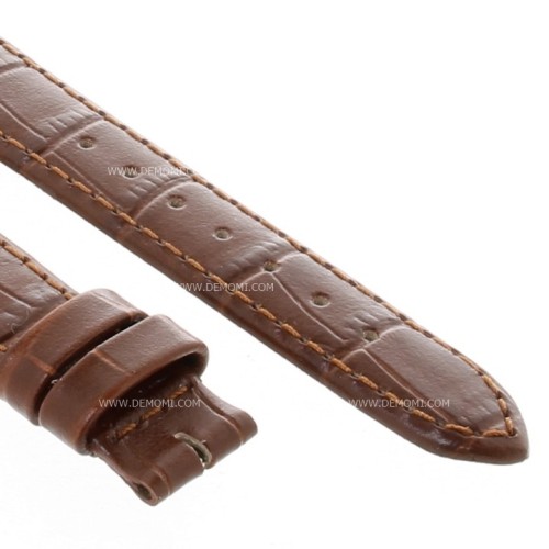 Longines Cinturino stampa alligatore marrone opaco 15/12 mm