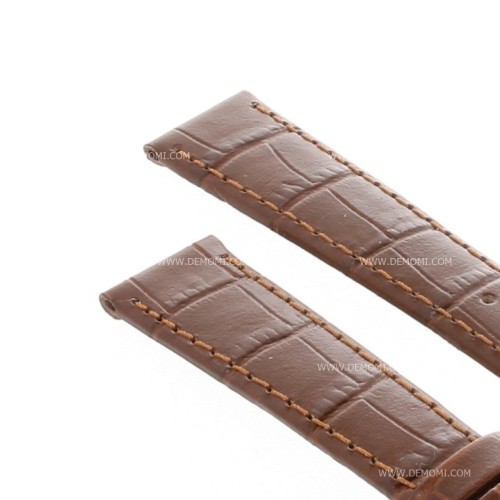Longines Cinturino stampa alligatore marrone opaco 15/12 mm