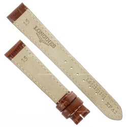 Longines Cinturino stampa alligatore marrone opaco 15/12 mm 2