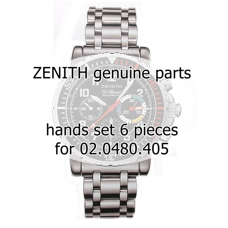 Zenith lancette set 6 pezzi per Cronografo El Primero 02.0480.405 flyback