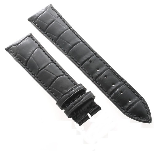 Frederique Constant Cinturino FCS-B21x18 Stampa Alligatore Nero 21-18 mm