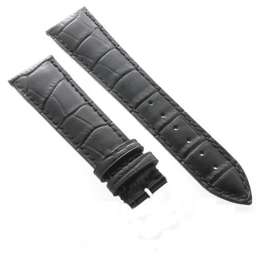 Frederique Constant Cinturino FCS-B21x18 Stampa Alligatore Nero 21-18 mm