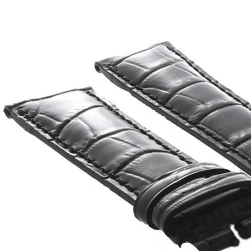 Frederique Constant Cinturino FCS-B21x18 Stampa Alligatore Nero 21-18 mm