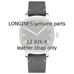 Longines Cinturino Pelle Grigio Oily Opaco cuciture chiare 20/18 mm 2