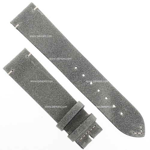 Longines Cinturino Pelle Grigio Oily Opaco cuciture chiare 20/18 mm