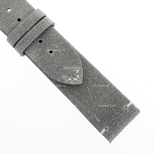 Longines Cinturino Pelle Grigio Oily Opaco cuciture chiare 20/18 mm