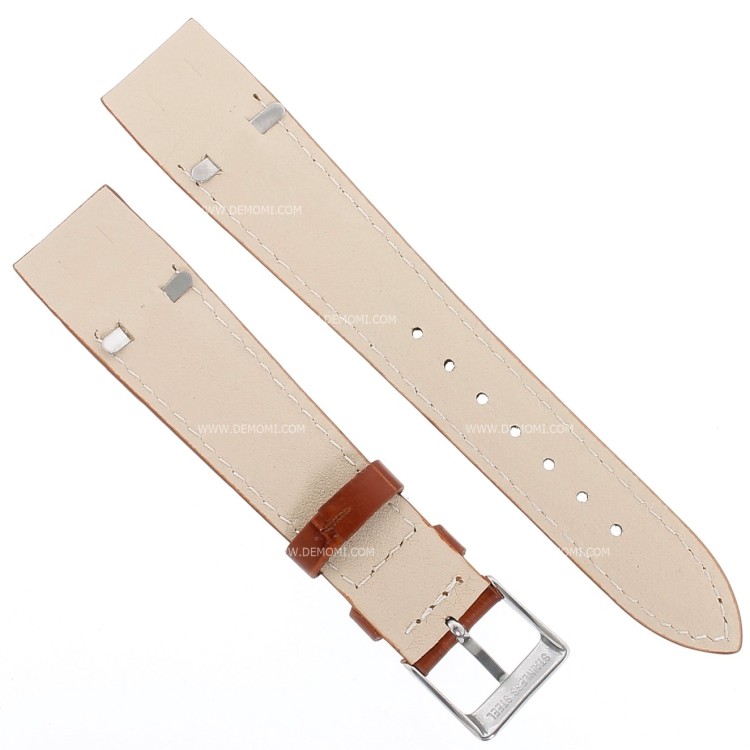 Cinturino aperto Sartoriale Stampa Alligatore Marrone Gold per ansa fissa 20/16 mm B3B cucito