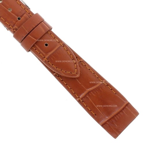 Cinturino aperto Sartoriale Stampa Alligatore marrone per ansa fissa 20/16 mm B3B cucito