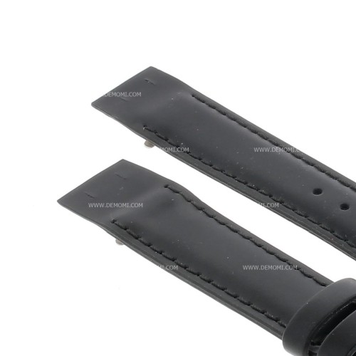 Cinturino aperto Sartoriale Pelle Nero per ansa fissa 18/16 mm B35B cucito