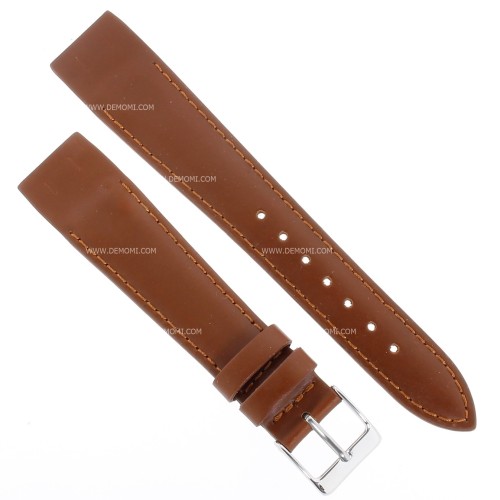 Cinturino aperto Sartoriale Pelle Marrone Gold per ansa fissa 20/16 mm B35B cucito