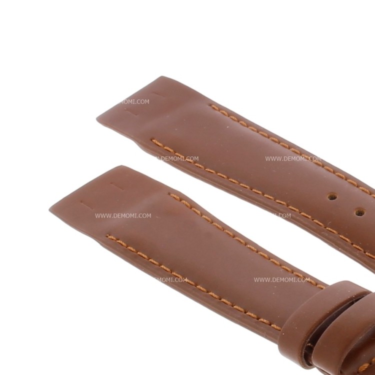 Cinturino aperto Sartoriale Pelle Marrone Gold per ansa fissa 20/16 mm B35B cucito