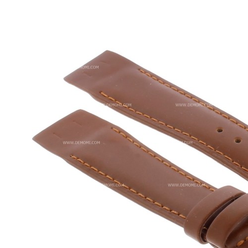 Cinturino aperto Sartoriale Pelle Marrone Gold per ansa fissa 20/16 mm B35B cucito