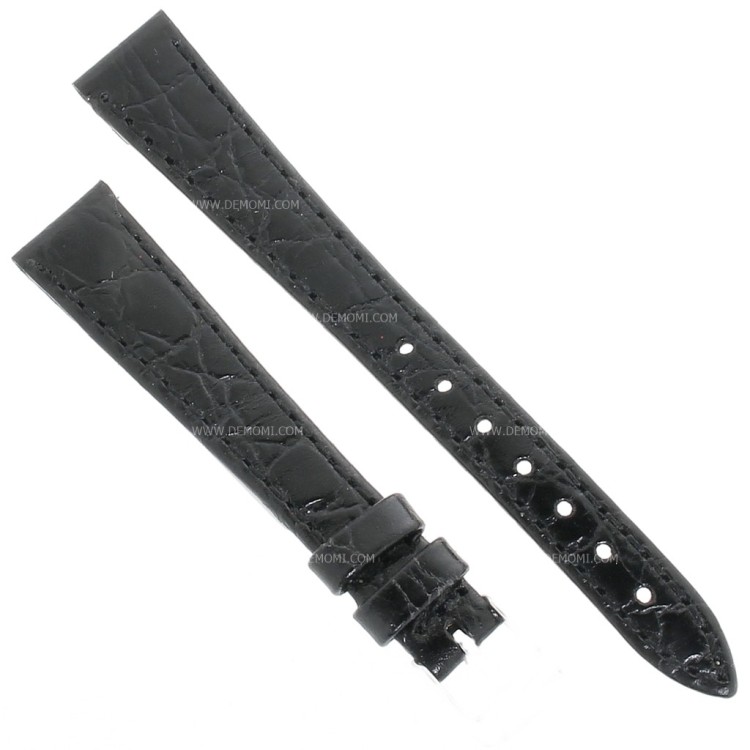 Cinturino Stampa Alligatore Nero Opaco 14/10 mm B30B classico