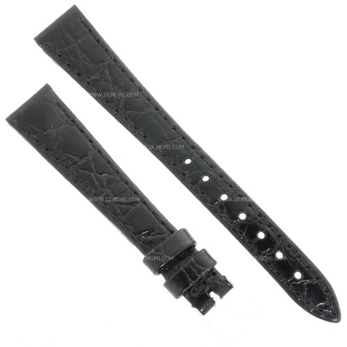 Cinturino Stampa Alligatore Nero Opaco 14/10 mm B30B classico