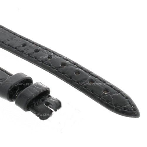 Cinturino Stampa Alligatore Nero Opaco 14/10 mm B30B classico