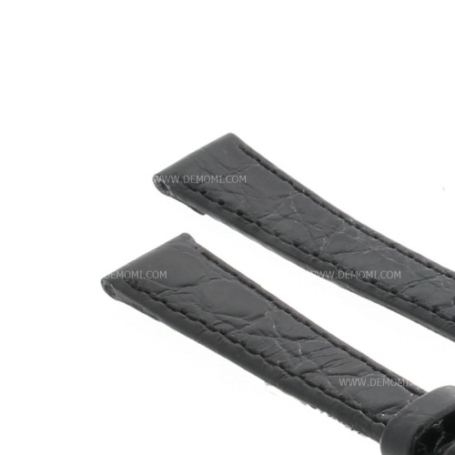Cinturino Stampa Alligatore Nero Opaco 14/10 mm B30B classico