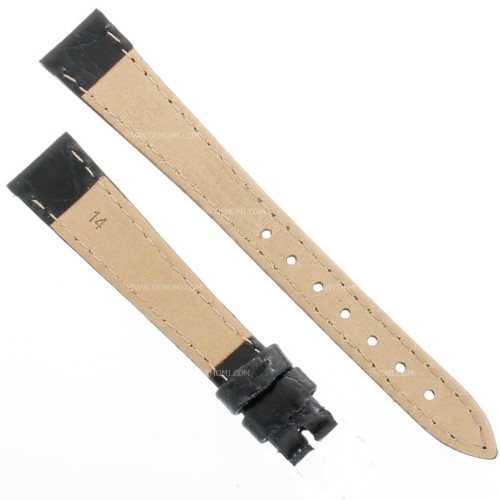 Cinturino Stampa Alligatore Nero Opaco 14/10 mm B30B classico