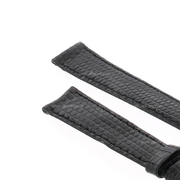 Cinturino Lucertola Nero Lucido 14/10 Piatto B20N orma classica