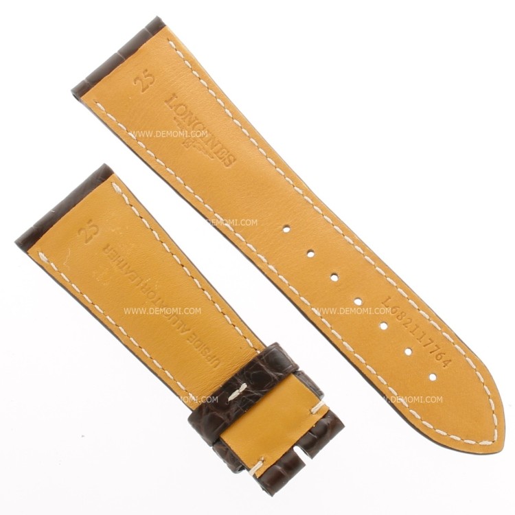 Longines Cinturino Alligatore Marrone Opaco 25/20 mm Heritage Avigation
