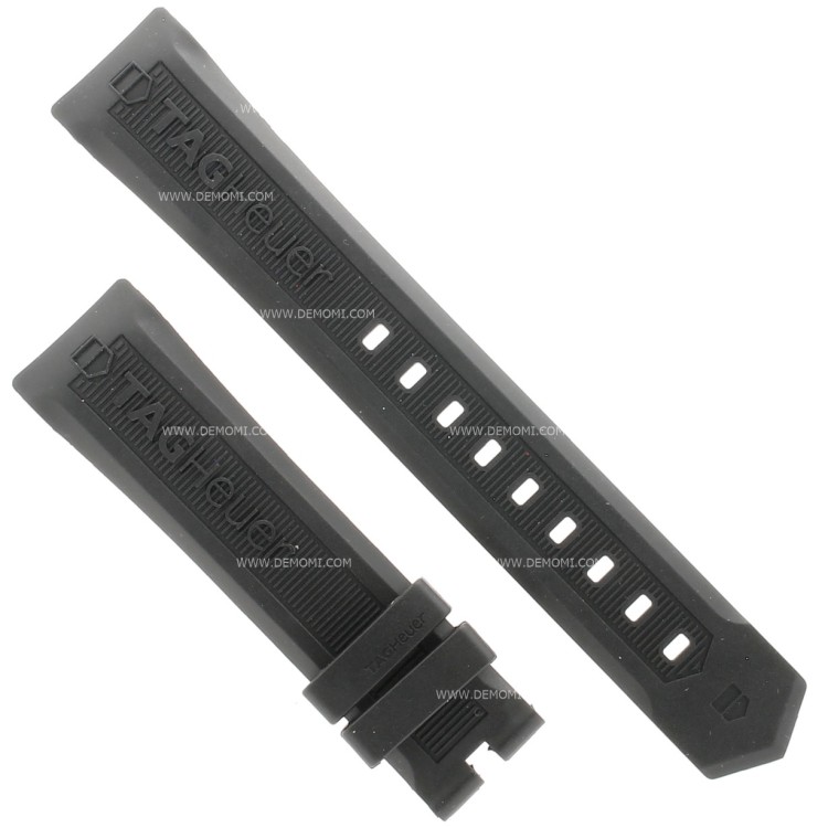 Tag Heuer Cinturino Caucciù FT8010 Nero misure 21/18 mm per Aquaracer