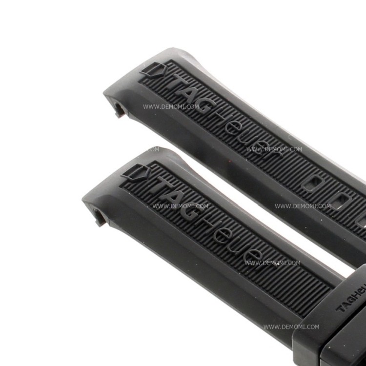 Tag Heuer Cinturino Caucciù FT8010 BT0710 Nero misure 20/18 mm per Aquaracer