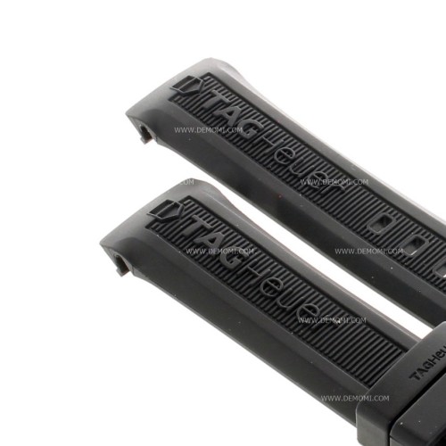 Tag Heuer Cinturino Caucciù FT8010 BT0710 Nero misure 20/18 mm per Aquaracer