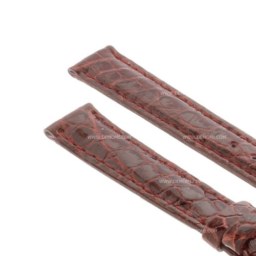 Cinturino Coccodrillo Rosso Bordeaux Lucido 14/12 mm 